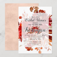Bella Rustica Floral Caída Boda Ducha Bridal
