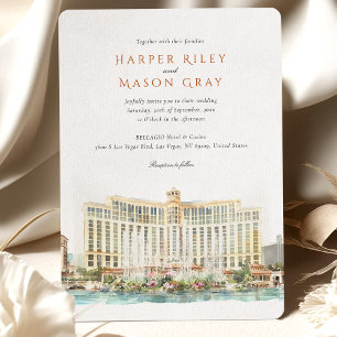 Invitación Bellagio Hotel & Casino Las Vegas Boda