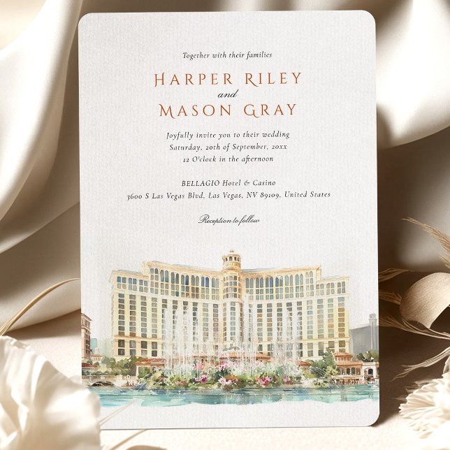 Invitación Bellagio Hotel & Casino Las Vegas Boda (Subido por el creador)
