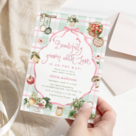 Invitación Bellamente crecido con Chica de amor Baby Shower