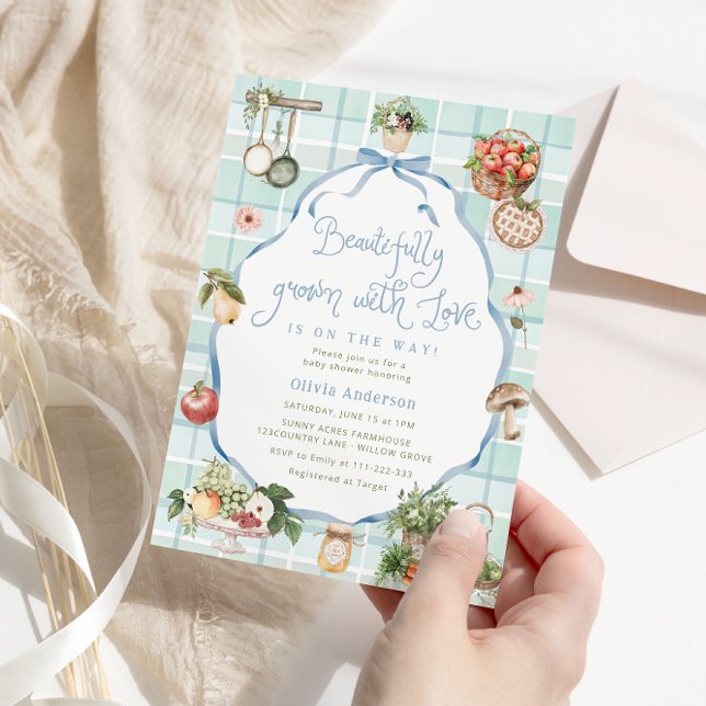 Invitación Bellamente crecido con Love Boy Baby Shower (Subido por el creador)