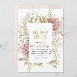 Invitación Bellas Bellas Bellas de cumpleaños de las flores d