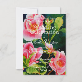 Invitación Bellas rosas rosas rosas, rosas rojas, acuarelas f