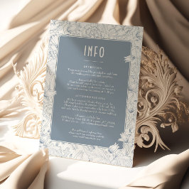 Invitación Belle Époque Elegance: Detalles del Boda azul turq