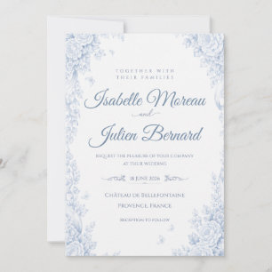 Invitación Bellefontaine – Boda Azul Francés
