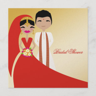 Invitación belleza 311-Indian con la ducha nupcial del novio