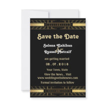 Belleza Clásica Art Deco Save the Date
