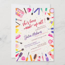 Invitación Belleza Cosmetic Hair Style Make-up Bridal Shower