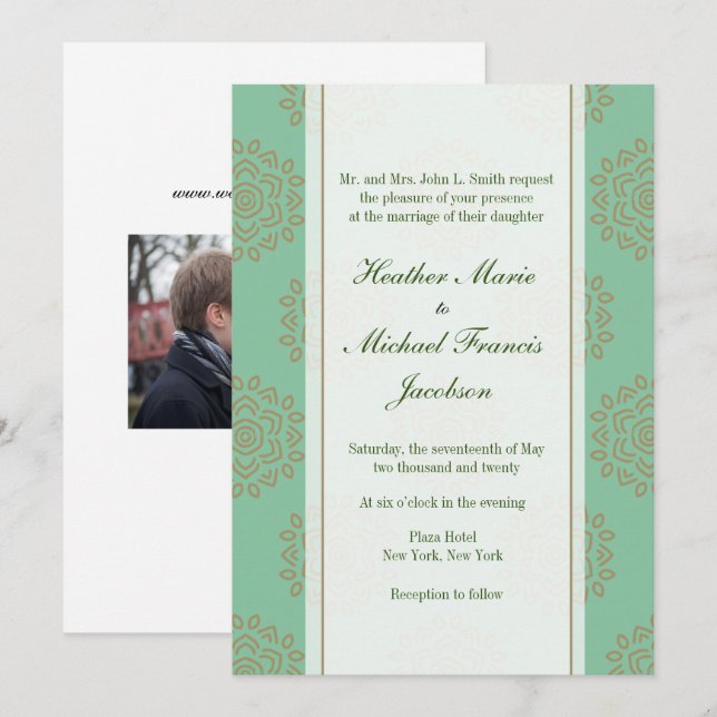 Invitación Belleza de Mandala (Anverso / Reverso)