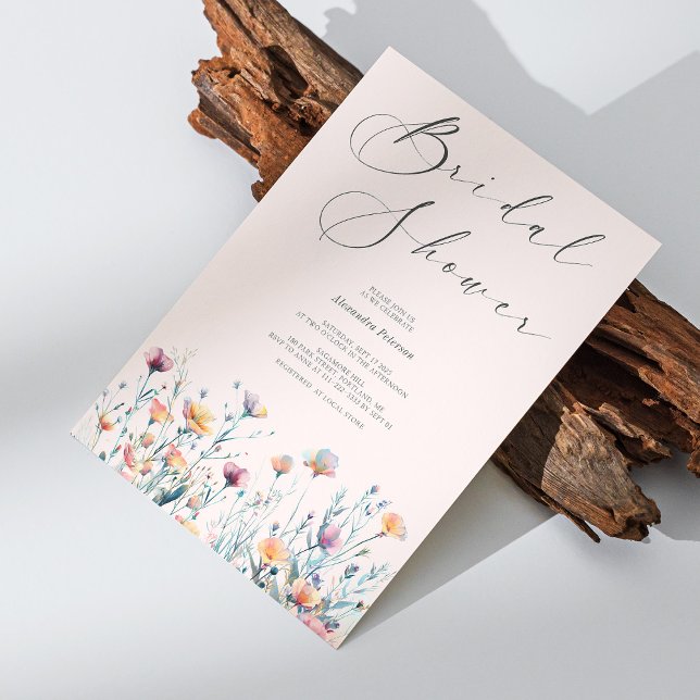 Invitación Belleza de Rubor: ducha de novia acuarela Floral (Blush Beauty: Watercolor Floral bridal shower Invitation Personalized)