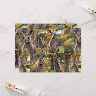 Invitación Belleza del Outback: Collage de fotos de canguro y