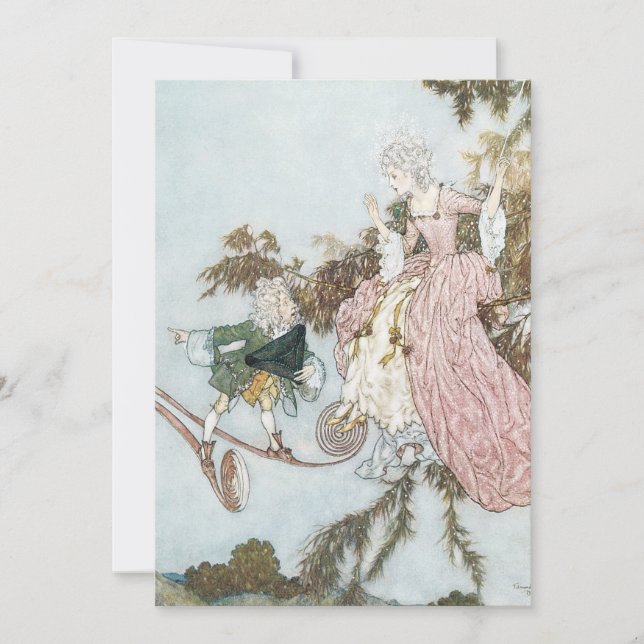 Invitación Belleza durmiente de cuento de hadas de Edmund Dul (Anverso)