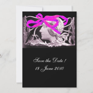 INVITACIÓN BELLEZA ELEGANTE / DAMA CON BOCA DE ROSA Y FLORES