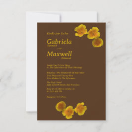 Invitación Belleza eterna florece Boda de amapolas de Califor