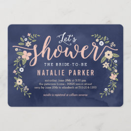 Invitación Belleza floral Color Editable Ducha Bridal Invitac