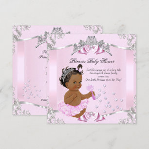 Invitación Bello bebé princesa Fiesta de shower Tutú rosa Étn