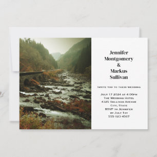 Invitación Bello paisaje natural Foto Boda informal