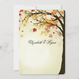 Invitación Bellos colores otoñales, Boda otoñal