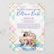 Beltane Bash Floral Spring Plaid May Day