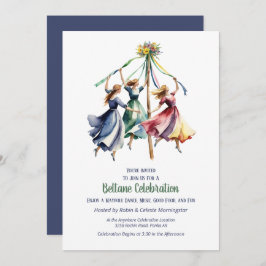 Invitación Beltane Maypole Dance Summer Sabbat Party