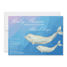 Beluga Whale Mom y Calf Baby Shower
