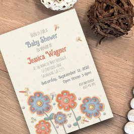 Invitación Bélula floral cúrcutaBaby Shower de inactividad