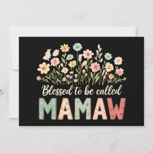 Invitación Bendecida por ser llamada Mamaw