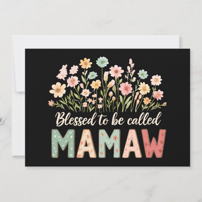 Invitación Bendecida por ser llamada Mamaw (Anverso)