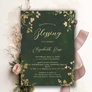 Invitación Bendición de Bautizo Jardín Encantado Cuento de Ha
