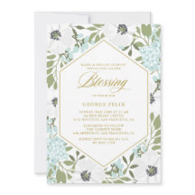 Bendición del bebé floral azul de los Anemones bla