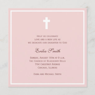 Invitación Bendición rosa