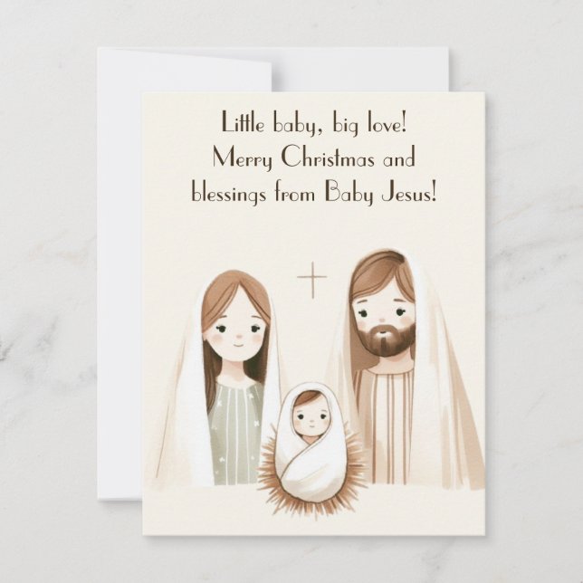 Invitación Bendiciones de Navidad de Jesús Bebé  (Anverso)