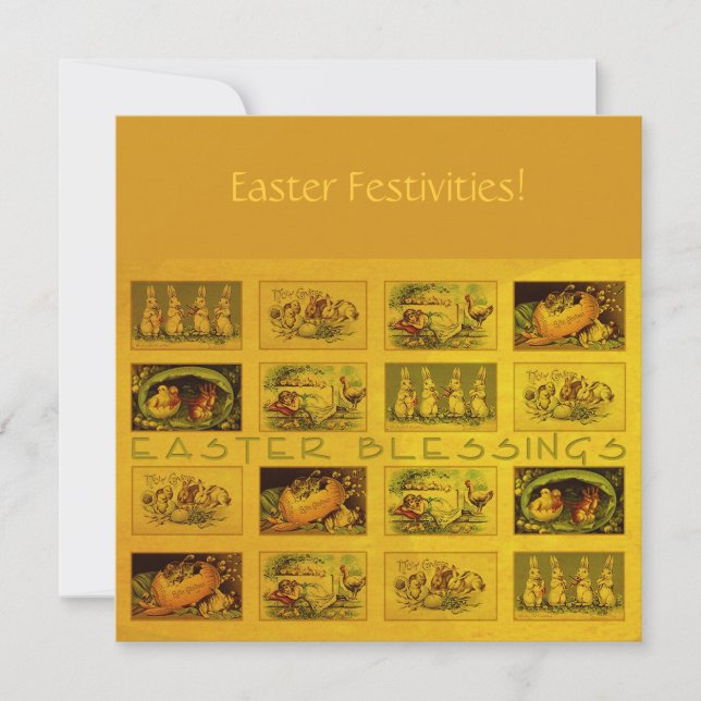 Invitación Bendiciones de Pascua (Anverso)