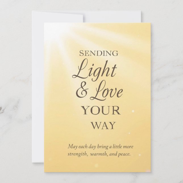 Invitación Bendiciones de Sol Radiante: Enviando Luz y Amor  (Anverso)