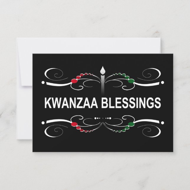 Invitación bendiciones sofisticadas de kwanzaa (Anverso)