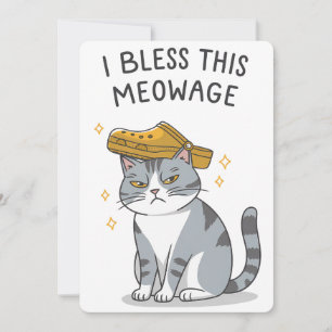 Invitación Bendigo este divertido matrimonio Meowage de gatos