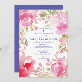 Invitación Bendita Foliage Primero Santa Comunión