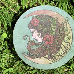 Invitación Bendita sea la diosa de la luna Pagan