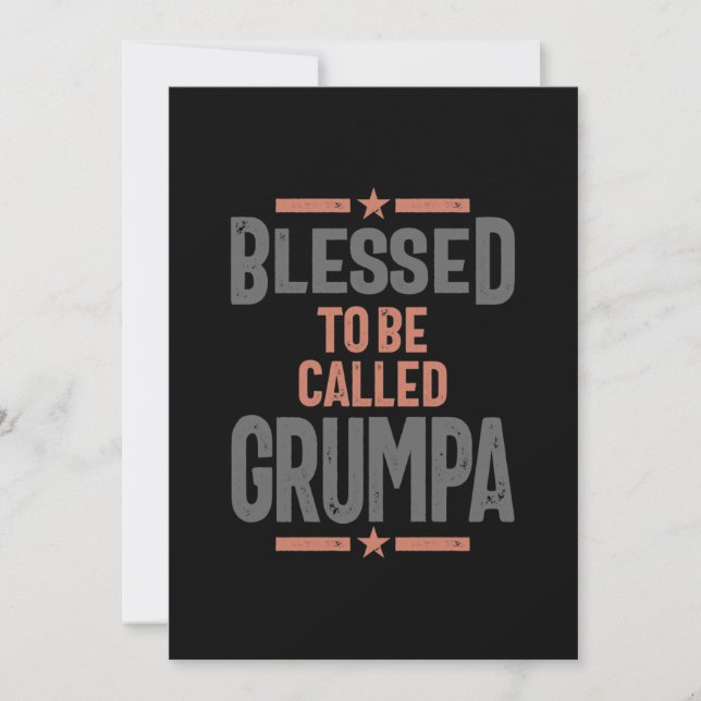 Invitación Bendito De Ser Llamado Grumpa | Abuelo (Anverso)