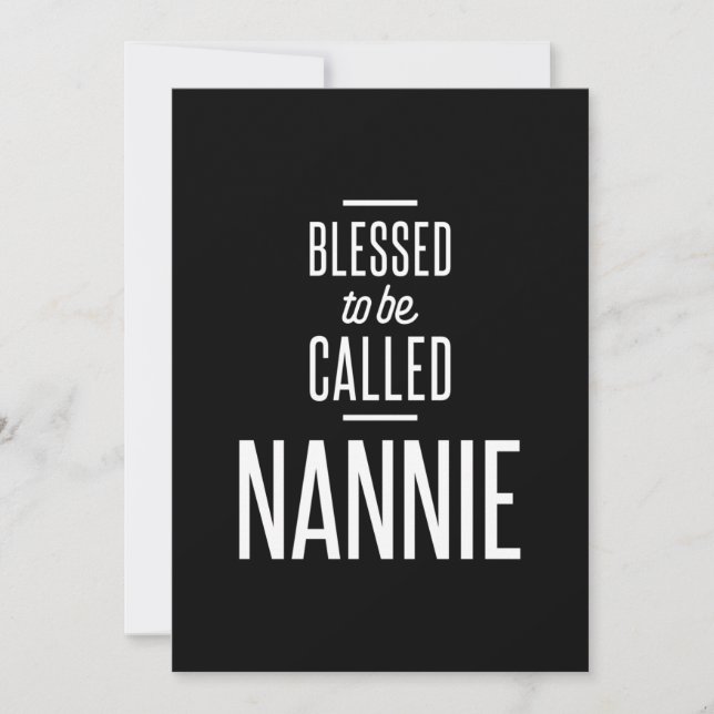 Invitación Bendito De Ser Llamado Nannie (Anverso)