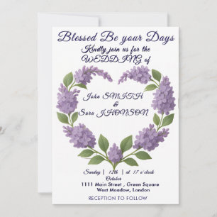 Invitación Bendito sea este día de unión
