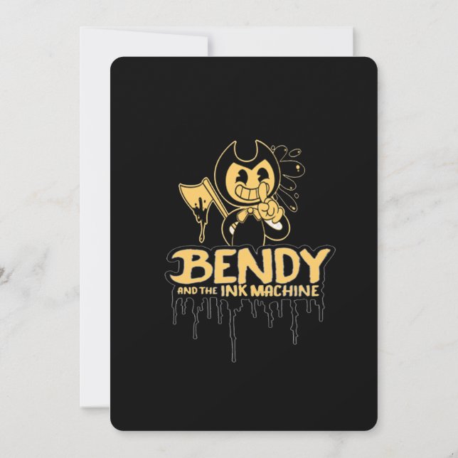 Invitación bendy y el renacimiento oscuro (Reverso)