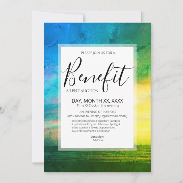 Invitación Benefit Invitation Template (Anverso)