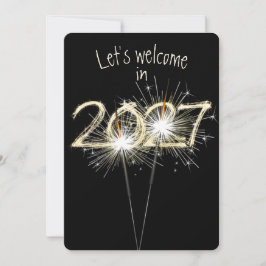 Invitación Bengalas para fiesta de Año Nuevo 2027
