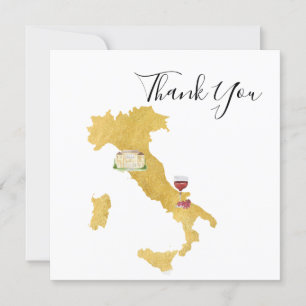 Invitación Benvenuti Italia Boda Gracias Cartas