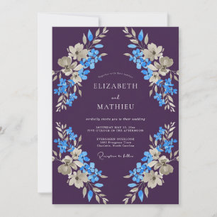 Invitación Berenjena Gloriosa Boda de Invierno