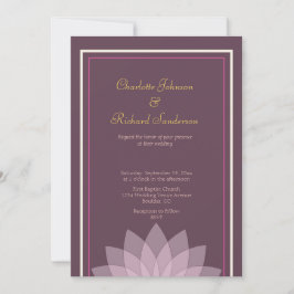 Invitación Berenjena y boda floral rosada de Rubor