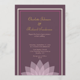 Invitación Berenjena y boda floral rosada de Rubor