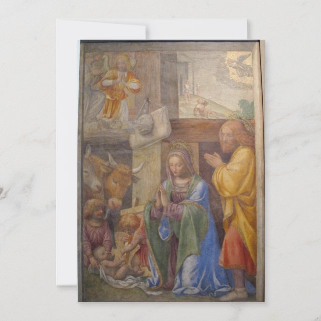 Invitación Bernardino Luini - Natividad y Anunciación a la (Anverso)