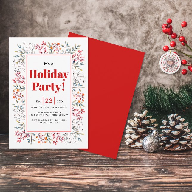 Invitación Berries y sale de fiesta de vacaciones de Navidade (Subido por el creador)